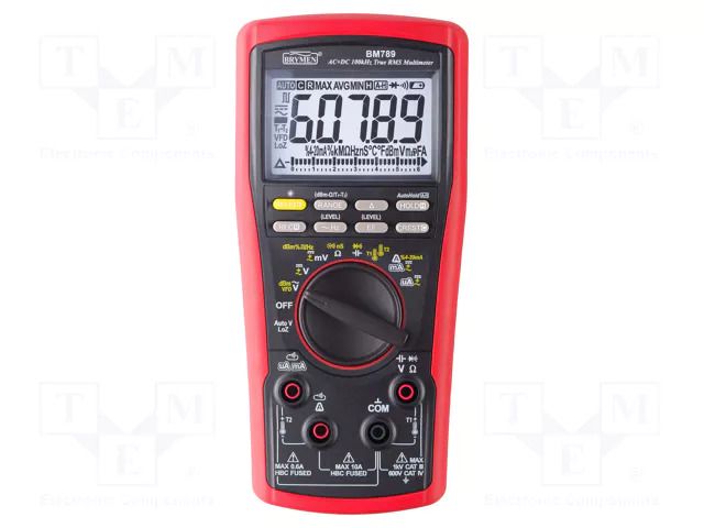 Digital multimeter; LCD; 4-5/6 digits (60000); 5x/s; True RMS BRYMEN BM789