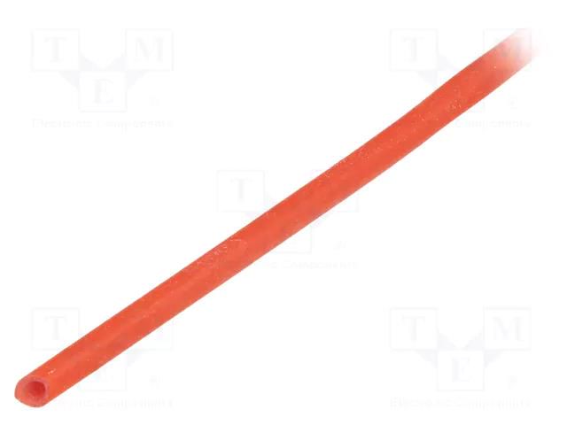 Insulating tube; silicone; red; Øint: 1mm; Wall thick: 0.4mm SYNFLEX SIL-1X0.4-RD-200