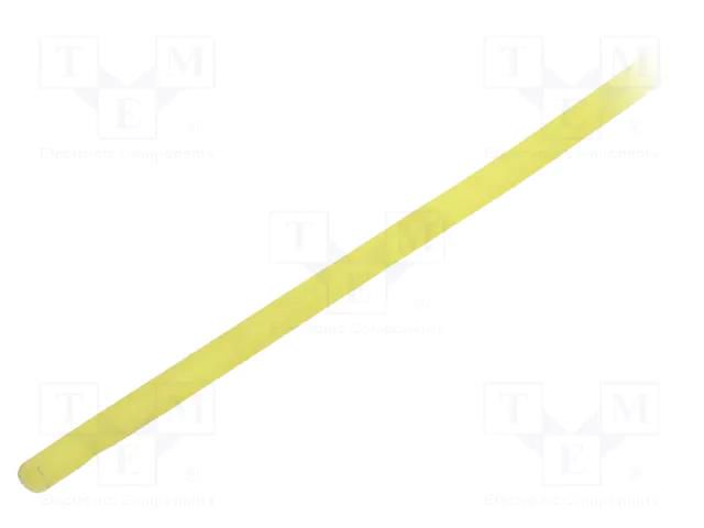 Insulating tube; silicone; yellow; Øint: 0.8mm; Wall thick: 0.4mm SYNFLEX SIL-0.8X0.4-YE-200