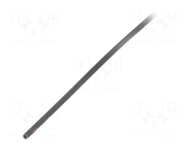 Insulating tube; silicone; black; Øint: 0.5mm; Wall thick: 0.2mm SYNFLEX SIL-0.5X0.2-BK-200