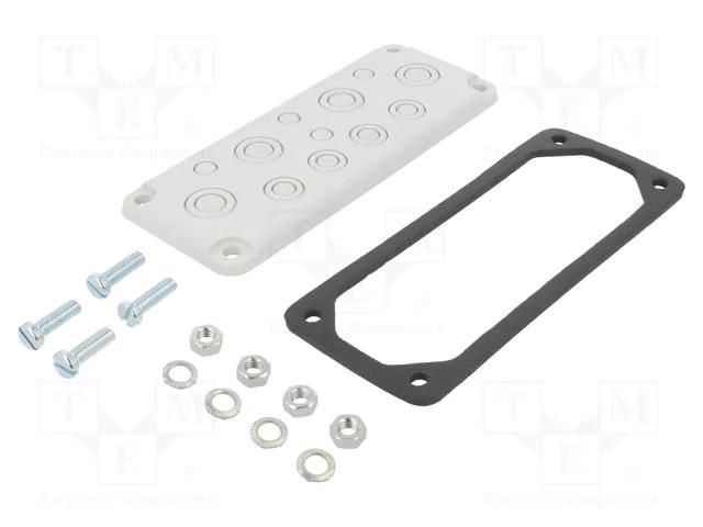 Multigate grommet; polycarbonate; light grey; Holes no: 12 SCHNEIDER ELECTRIC NSYTSAKFL