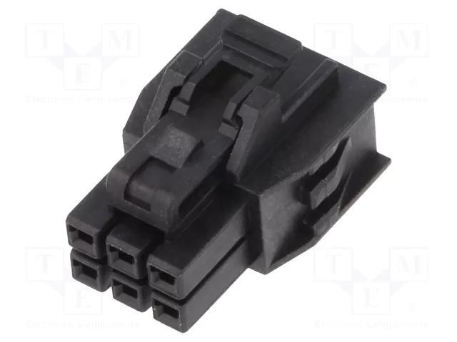 Connector: wire-board; plug; female; PIN: 6; Nano-Fit; UL94V-0; 2x3 MOLEX MX-105308-1206