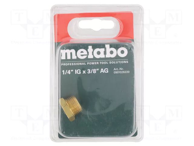 Thread adapter; brass; Ext.thread: 3/8"; Int.thread: 1/4" METABO MTB.0901026220