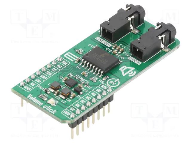 Click board; prototype board; Comp: CS3310,LT3032,LT3463; audio MIKROE MIKROE-4450