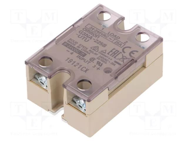 Relay: solid state; Ucntrl: 5÷24VDC; 25A; 24÷240VAC; G3NA; 1-phase OMRON G3NA-225B-5-24