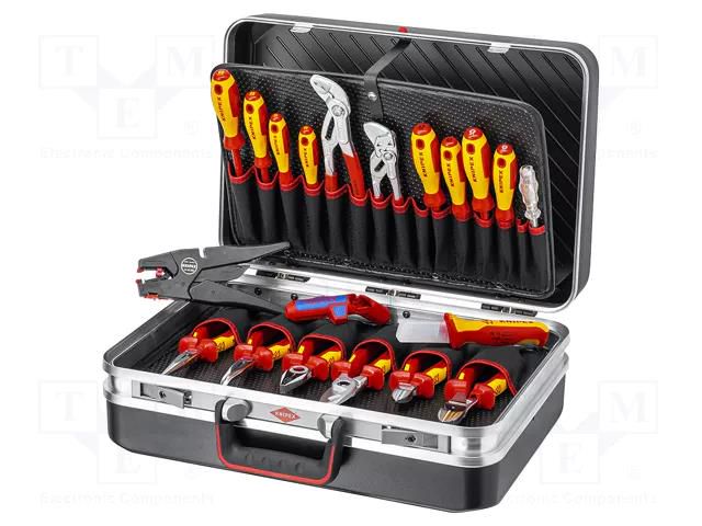 Kit: general purpose; for electricians; case; 20pcs. KNIPEX KNP.002120