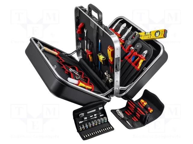Kit: general purpose; for electricians; case; 63pcs. KNIPEX KNP.002142