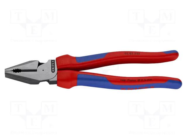 Pliers; universal; high leverage; 225mm KNIPEX KNP.0202225