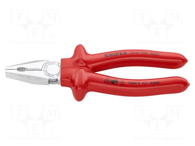 Pliers; insulated,universal; 200mm KNIPEX KNP.0307200