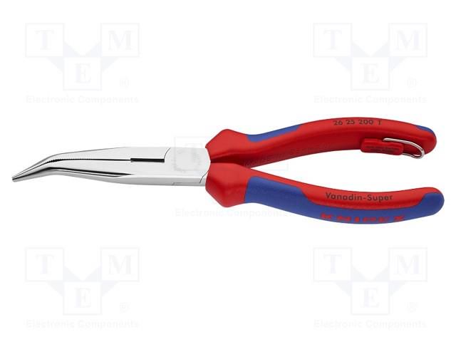 Pliers; cutting,half-rounded nose,universal; 200mm KNIPEX KNP.2625200T