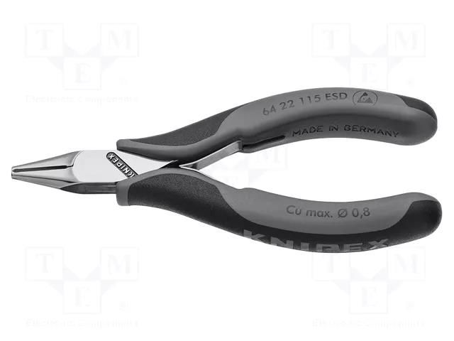 Pliers; end,cutting,precision; ESD; 115mm KNIPEX KNP.6422115ESD