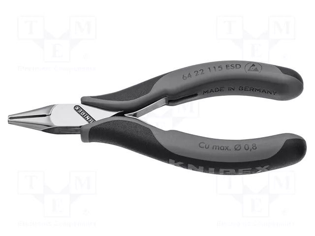Pliers; end,cutting,precision; ESD; 115mm KNIPEX KNP.6422115ESD