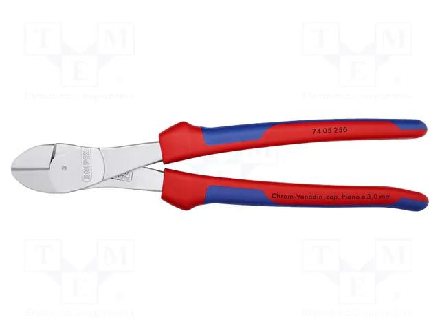 Pliers; side,cutting; high leverage; 250mm KNIPEX KNP.7405250