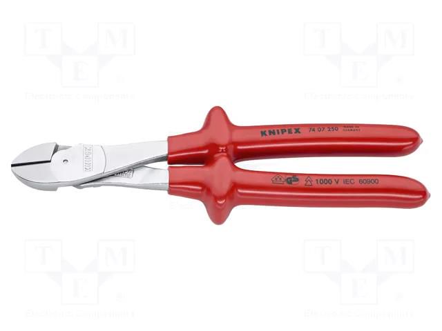 Pliers; side,cutting; 250mm KNIPEX KNP.7407250