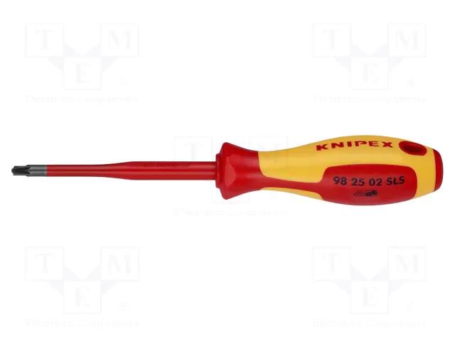 Screwdriver; insulated,slim; PlusMinus PZ-type; PZ2/SL; 1kVAC KNIPEX KNP.982502SLS