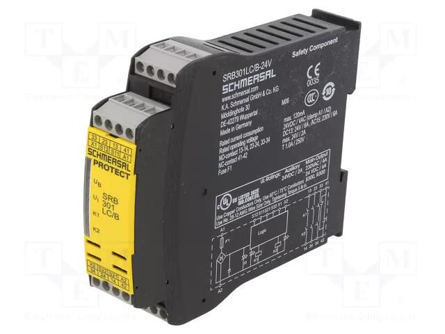 Module: safety relay; 24VAC; 24VDC; for DIN rail mounting; IP20 SCHMERSAL 101177962