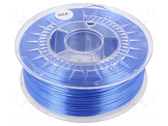 Filament: SILK; Ø: 1.75mm; blue; 225÷245°C; 1kg; Table temp: 50÷60°C DEVIL DESIGN DEV-SILK-1.75-BL