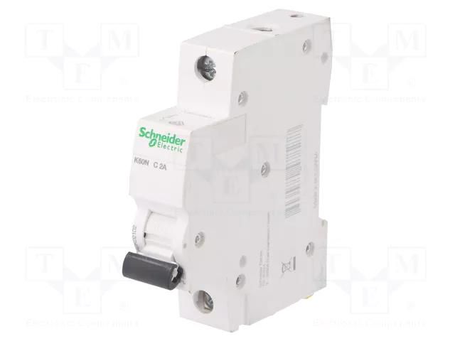 Circuit breaker; 230/400VAC; Inom: 2A; Poles: 1; Charact: C; 6kA SCHNEIDER ELECTRIC A9K02102