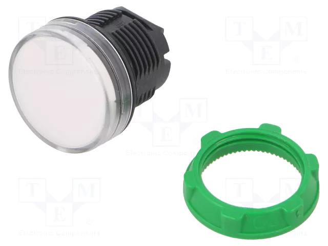 Control lamp; 22mm; Harmony XB5; -25÷70°C; Ø22mm; IP66; white SCHNEIDER ELECTRIC ZB5AV013