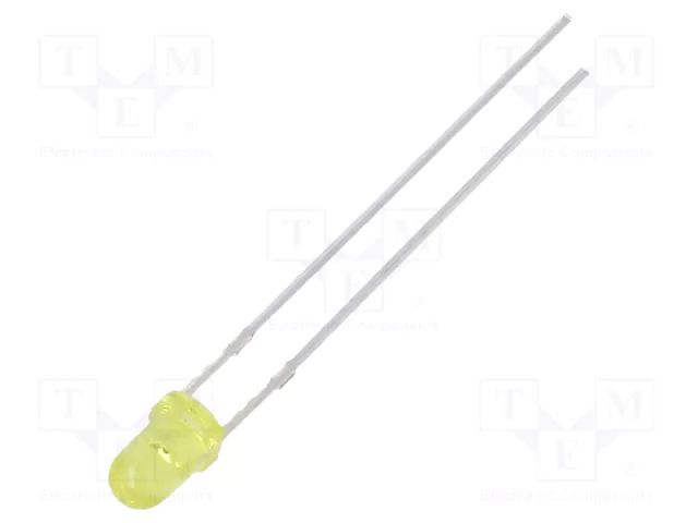 LED; yellow; 3mm; 500÷750mcd; 30°; Front: convex; 1.8÷2.6VDC OPTOSUPPLY OSY5JA3133A