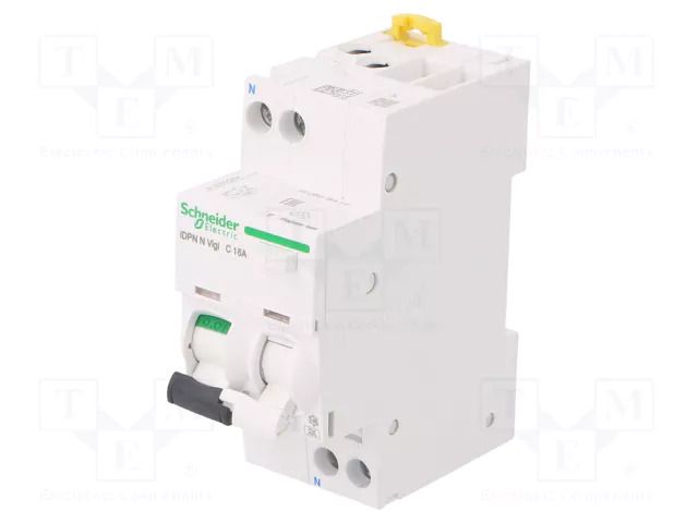 RCBO breaker; Inom: 16A; Ires: 10mA; Max surge current: 250A; IP20 SCHNEIDER ELECTRIC A9D02616