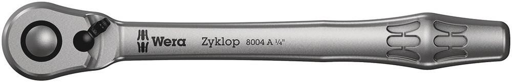 8004 A Zyklop Metal Ratchet with switch lever and 1/4" drive, 1/4"x141, Wera 05004004001