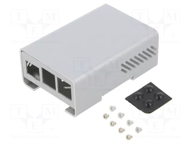 Enclosure: for computer; aluminium; light grey; X: 65mm; Y: 95mm TAKACHI TKC-RPI-1