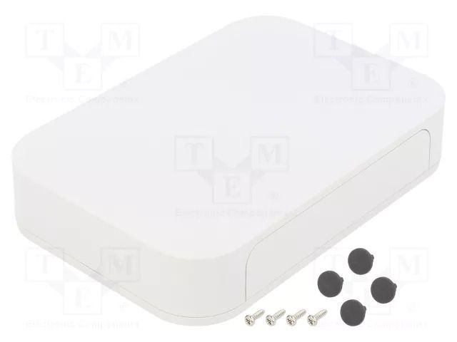 Enclosure: with panel; PF; X: 175mm; Y: 120mm; Z: 35mm; ABS; white TAKACHI TKC-PF18-4-12W