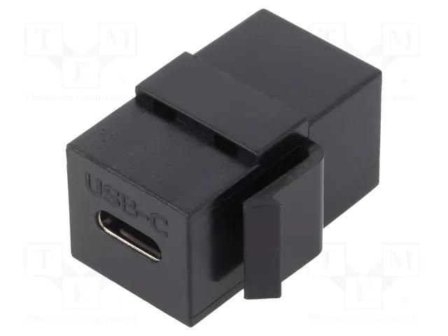 Coupler; socket; female x2; USB C socket x2; Keystone; straight LOGILINK LOG-NK0032