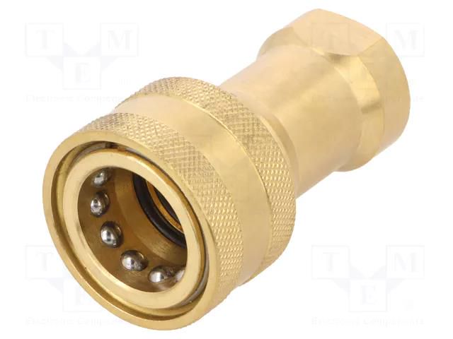 Quick connection coupling; max.105bar; G 1"; double-sided; brass PNEUMAT 246.06