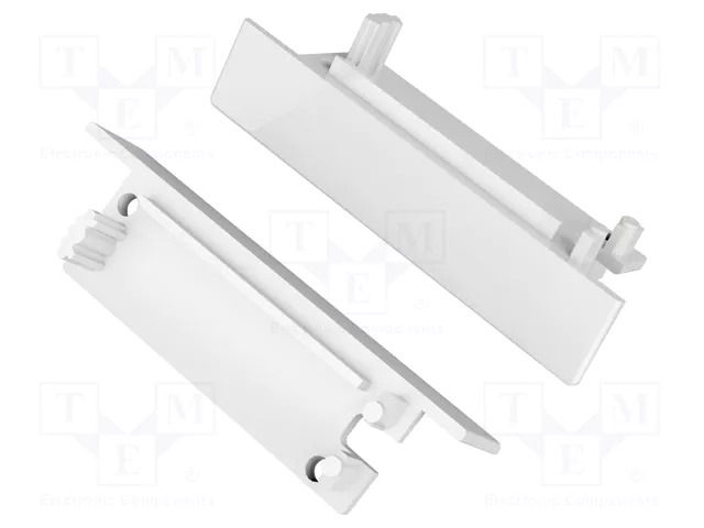 Cap for LED profiles; white; 20pcs; ABS; FLAT8 TOPMET TOP.23110001