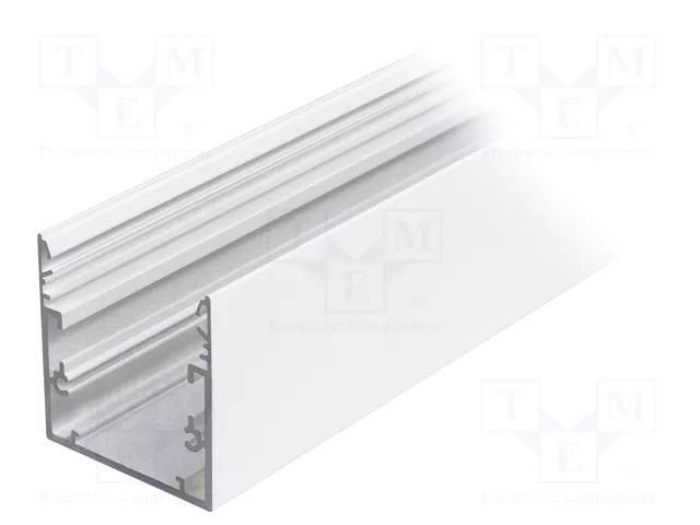 Profiles for LED modules; white; L: 1m; PHIL53; aluminium; surface TOPMET TOP-PHIL53/WH-1M