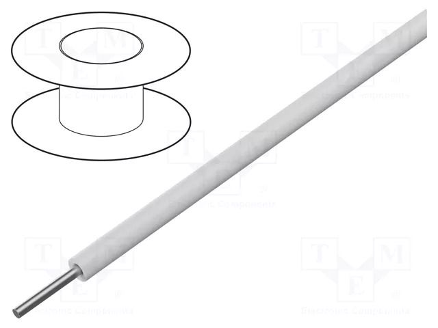 Wire; HookUp Wire; 22AWG; wire; Cu; PVC; white; 600V; 305m; 1000ft ALPHA WIRE 782201-WH001