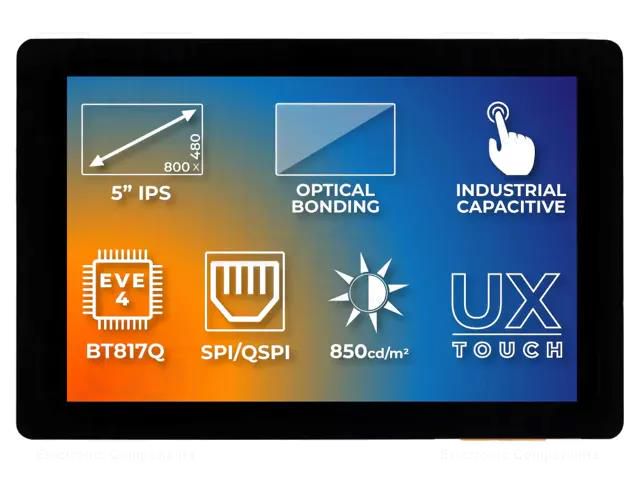 Display: TFT; 5"; 800x480; Illumin: LED; Dim: 136x92.8x10.99mm; RGB Riverdi SM-RVT50HQBNWC00