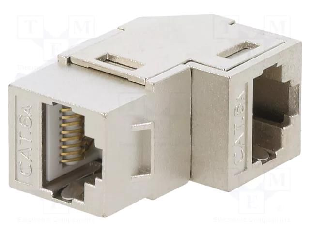 Coupler; socket; Cat: 6a; shielded,Keystone,PoE++; 8p8c; metallic LOGILINK LOG-NK4025