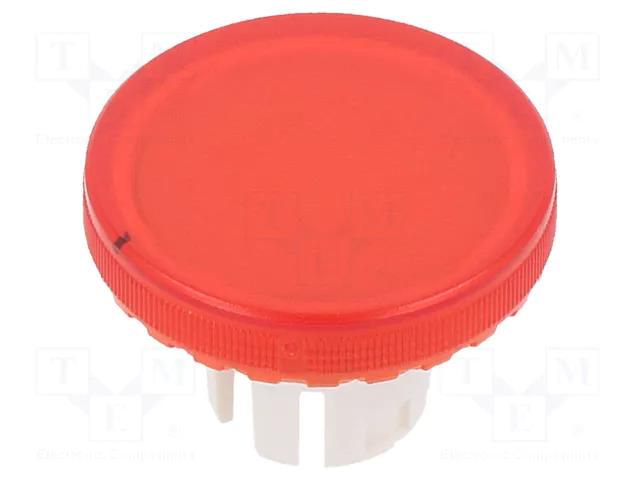 Actuator lens; 22mm; 61; red,transparent; plastic EAO 61-9642.2
