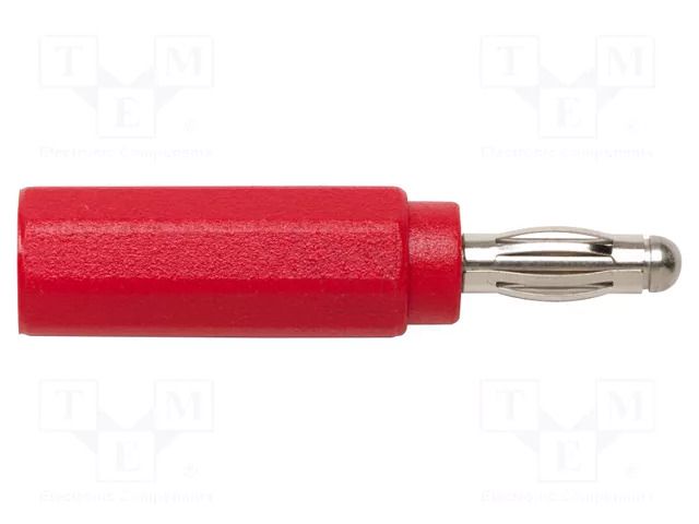 Connector: 4mm banana; adapter; 20A; 600V; red; non-insulated POMONA POM-6728-2