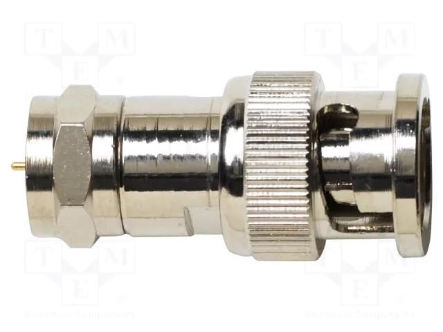 Adapter; -40÷65°C; BNC male,F plug; 75Ω; 31mm; straight POMONA POM-6782