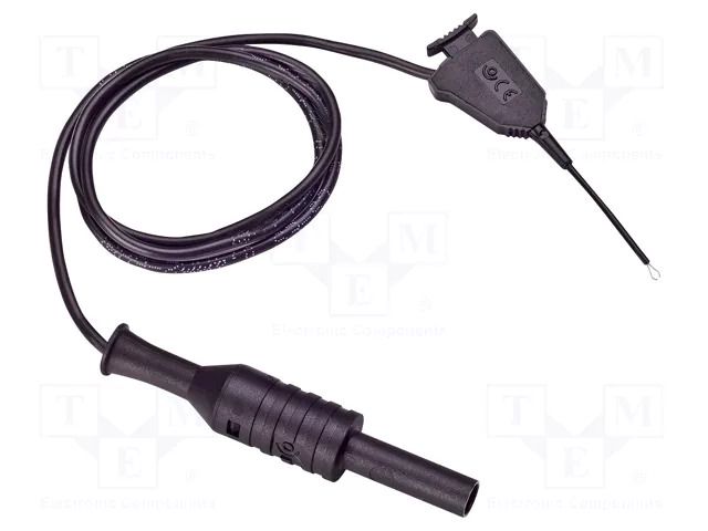 Test lead; 70VDC; 33VAC; 1A; clip-on hook probe,banana plug 4mm POMONA POM-72929-20-0