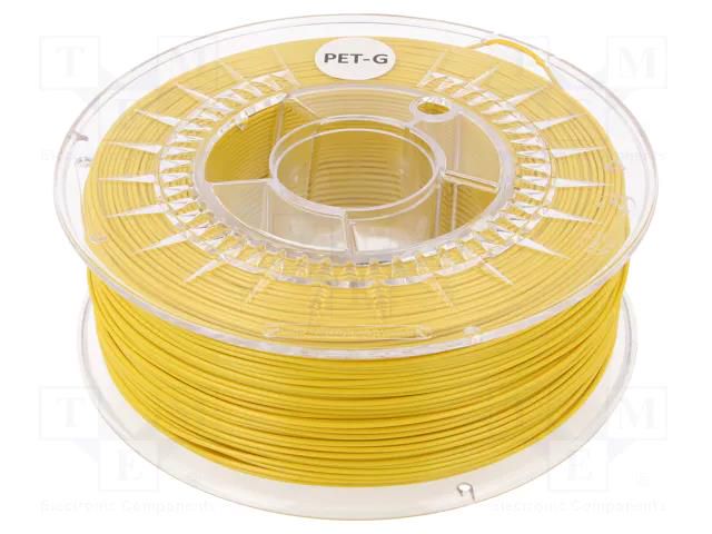 Filament: PET-G; Ø: 1.75mm; yellow; 220÷250°C; 1kg DEVIL DESIGN DEV-PETG-1.75-YE
