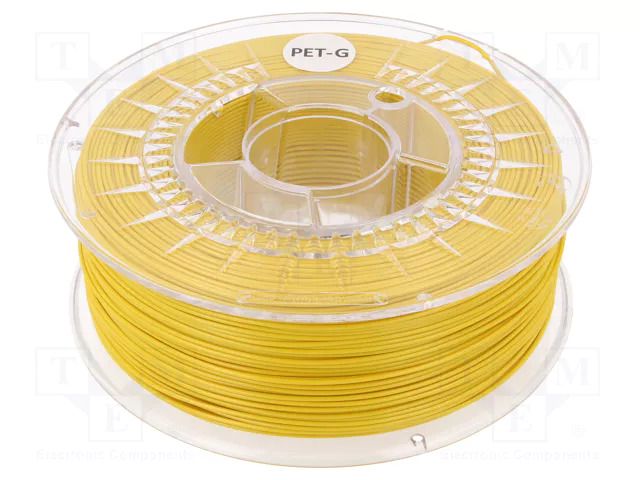 Filament: PET-G; Ø: 1.75mm; yellow; 220÷250°C; 1kg DEVIL DESIGN DEV-PETG-1.75-YE
