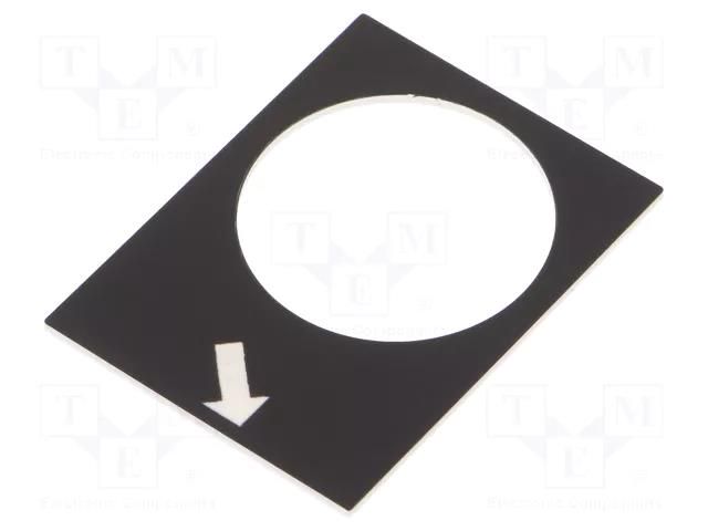 Label; black; Button marking: arrow; control cassette; 30x40mm SCHNEIDER ELECTRIC ZB2BY2916