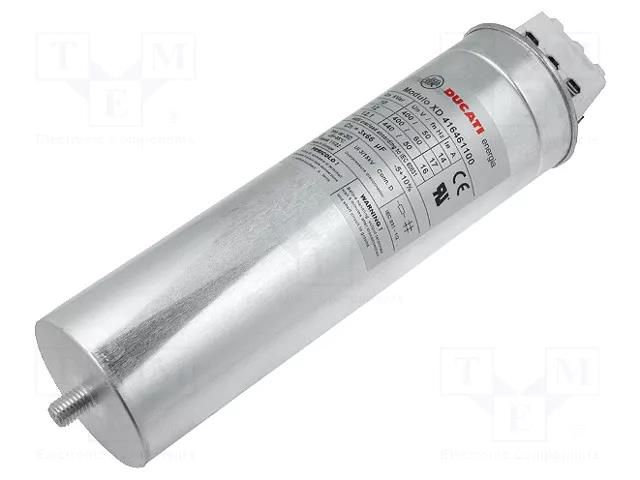 Capacitor: polypropylene; three-phase; Q@50Hz: 10kVAR; 400VAC DUCATI ENERGIA 416.46.1100
