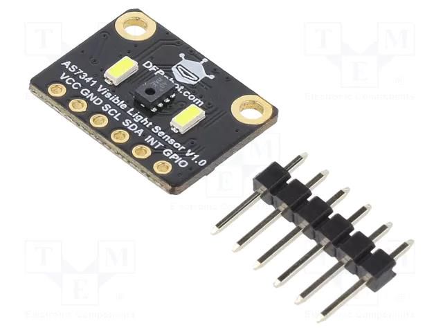 Sensor: spectrometer; I2C; IC: AS7341; Ch: 11; 3.3÷5VDC; 18x14mm DFROBOT DF-SEN0365