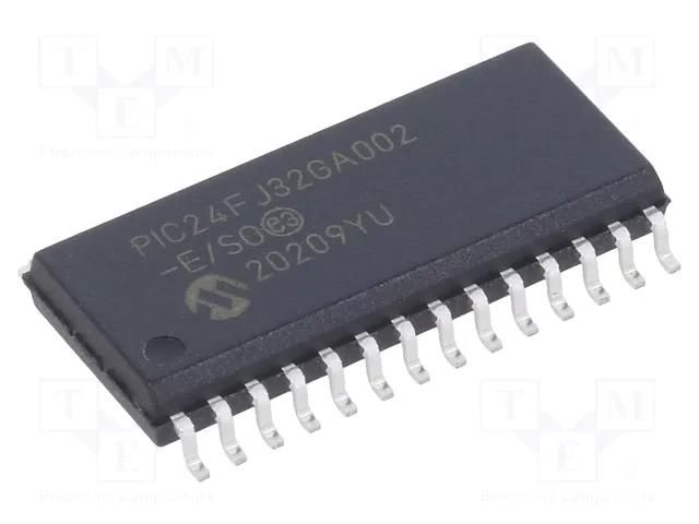 IC: PIC microcontroller; 32kB; 32MHz; SMD; SO28; PIC24; tube MICROCHIP TECHNOLOGY 24FJ32GA002-E/SO