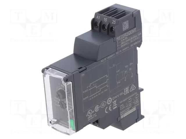 Timer; 0,3÷30s; DPDT; 250VAC/8A; Usup: 380÷415VAC; Zelio Time; IP20 SCHNEIDER ELECTRIC RE22R2QEMT