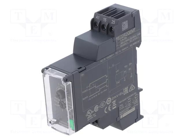 Timer; 0,3÷30s; DPDT; 250VAC/8A; Usup: 380÷415VAC; Zelio Time; IP20 SCHNEIDER ELECTRIC RE22R2QEMT