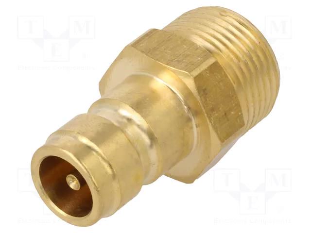 Connector; connector pipe; max.15bar; brass; Seal: FPM; D1: 13mm PNEUMAT K13HZ-GZ34