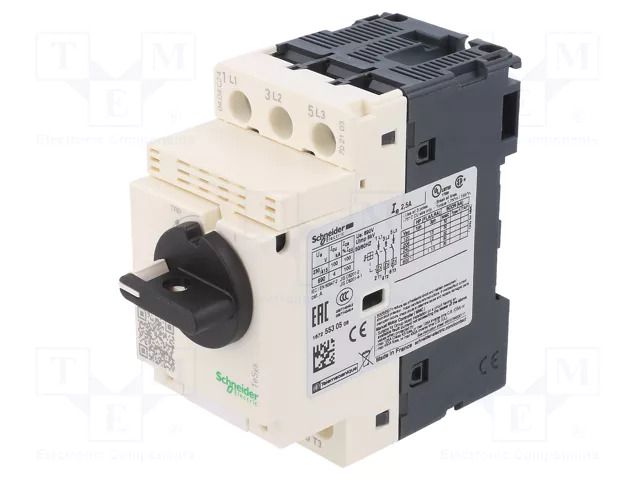 Motor breaker; 0.75kW; 230÷690VAC; for DIN rail mounting; IP20 SCHNEIDER ELECTRIC GV2L07
