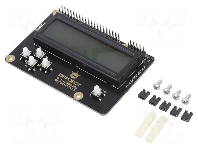 Module: shield; mechanical keyboard,LCD 16x2 display; 5VDC; I2C DFROBOT DF-DFR0514